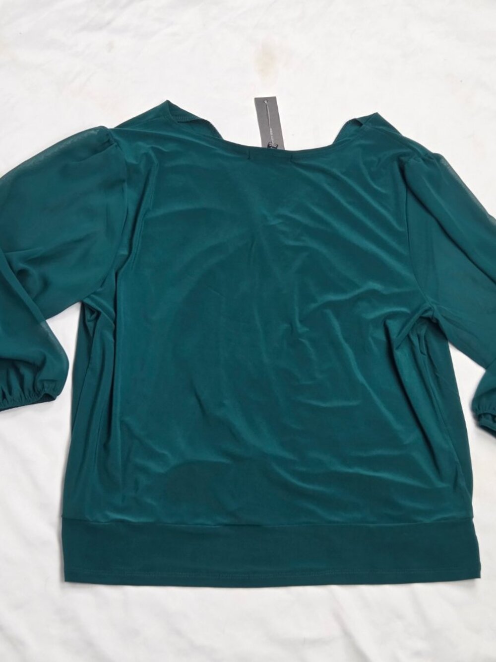 emerald green blouse womens size XL Atelier 29 - Picture 4 of 4
